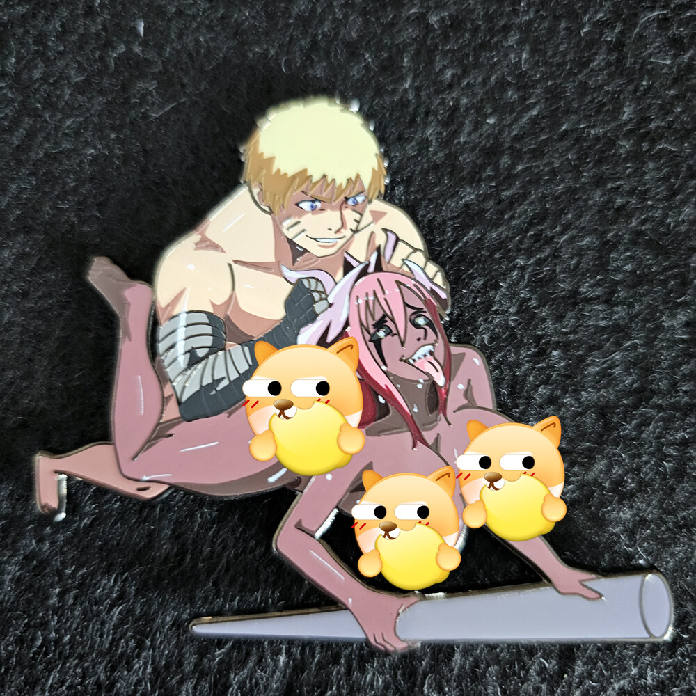Anime Uzumaki & Tayuya Limited Metal Badge Pin Rare Collectible