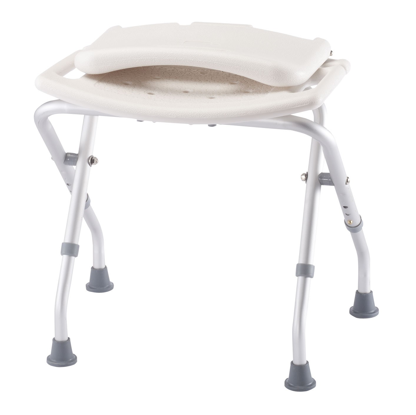 Folding Bath Seat with Back Support, Portable Shower Bench, White, White