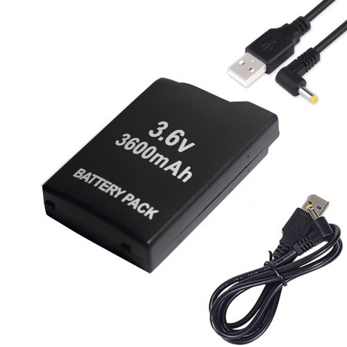 3.7V 3600mAh Rechargeable Battery or Cable adapter for Sony PSP 1000 PSP-110 new