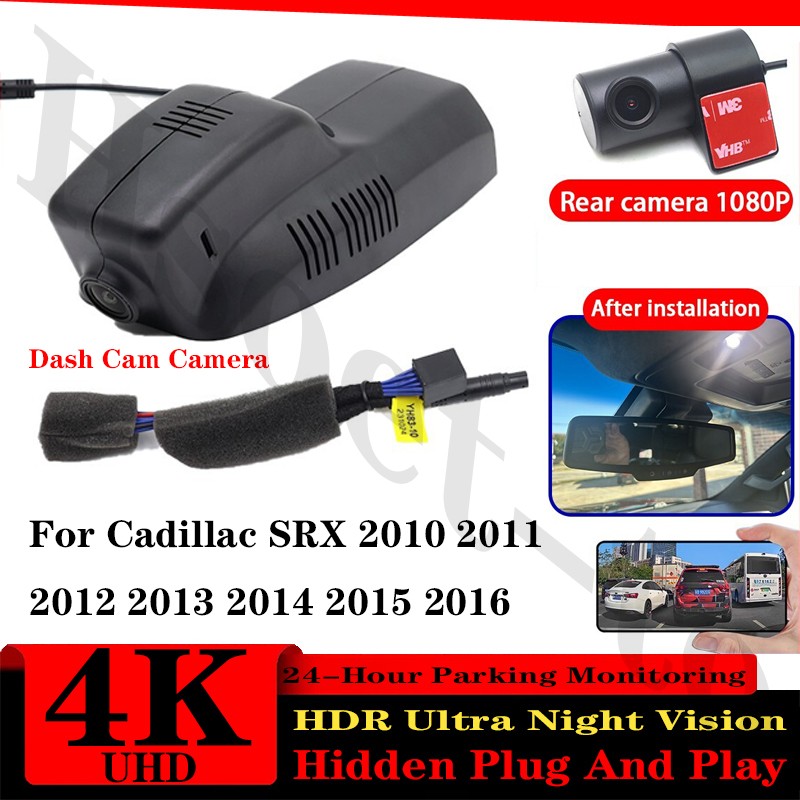 4K Wifi DVR Dash Cam Camera For Cadillac SRX 2010 2011 2012 2013 2014 2015 2016