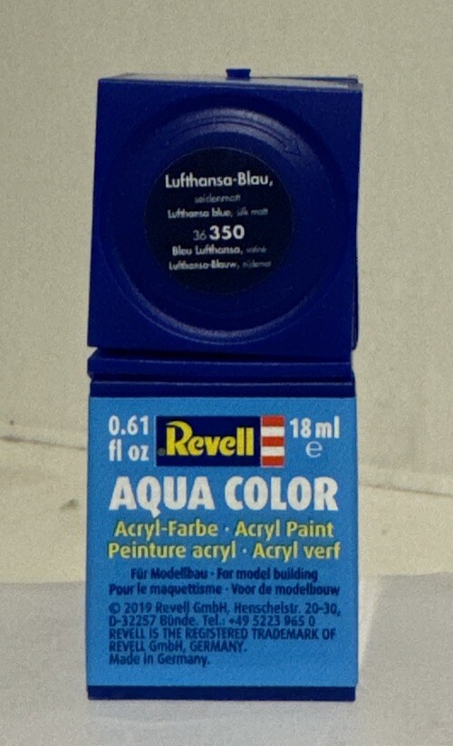 Revell Aqua Color 36350, Silk Matt Lufthansa Blue