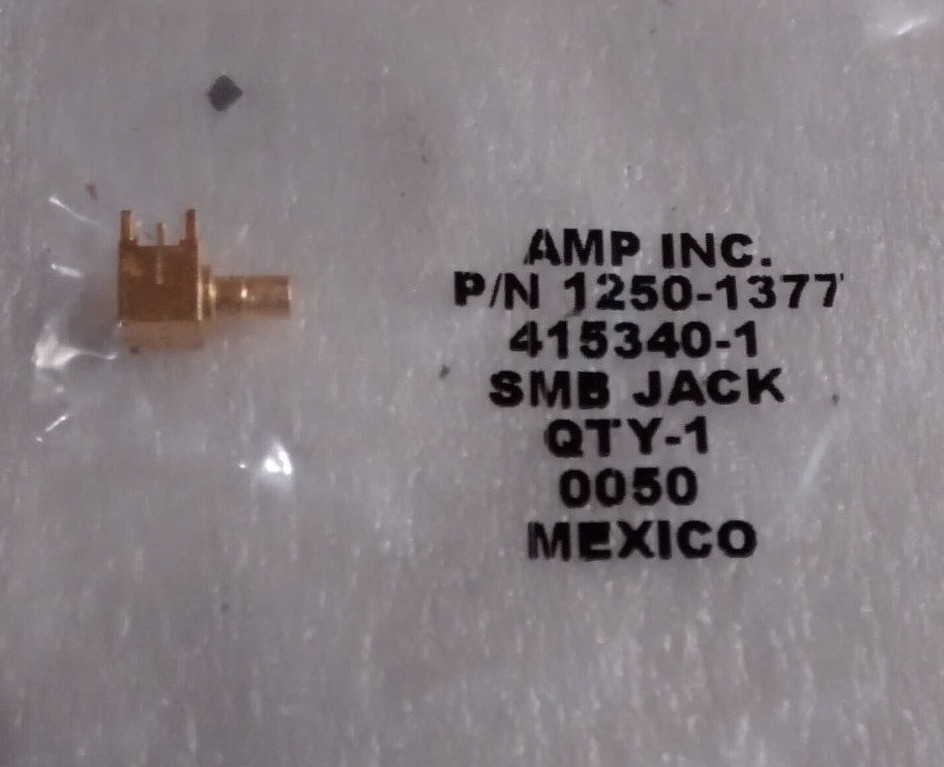 NEW AMP RF Connector / Coaxial Connector RA PCB Jack 50 OHM 415340-1 SMB Jack