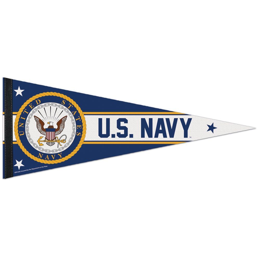 U.S. NAVY ROLL UP PREMIUM FELT PENNANT 12"x30" NEW WINCRAFT 😎