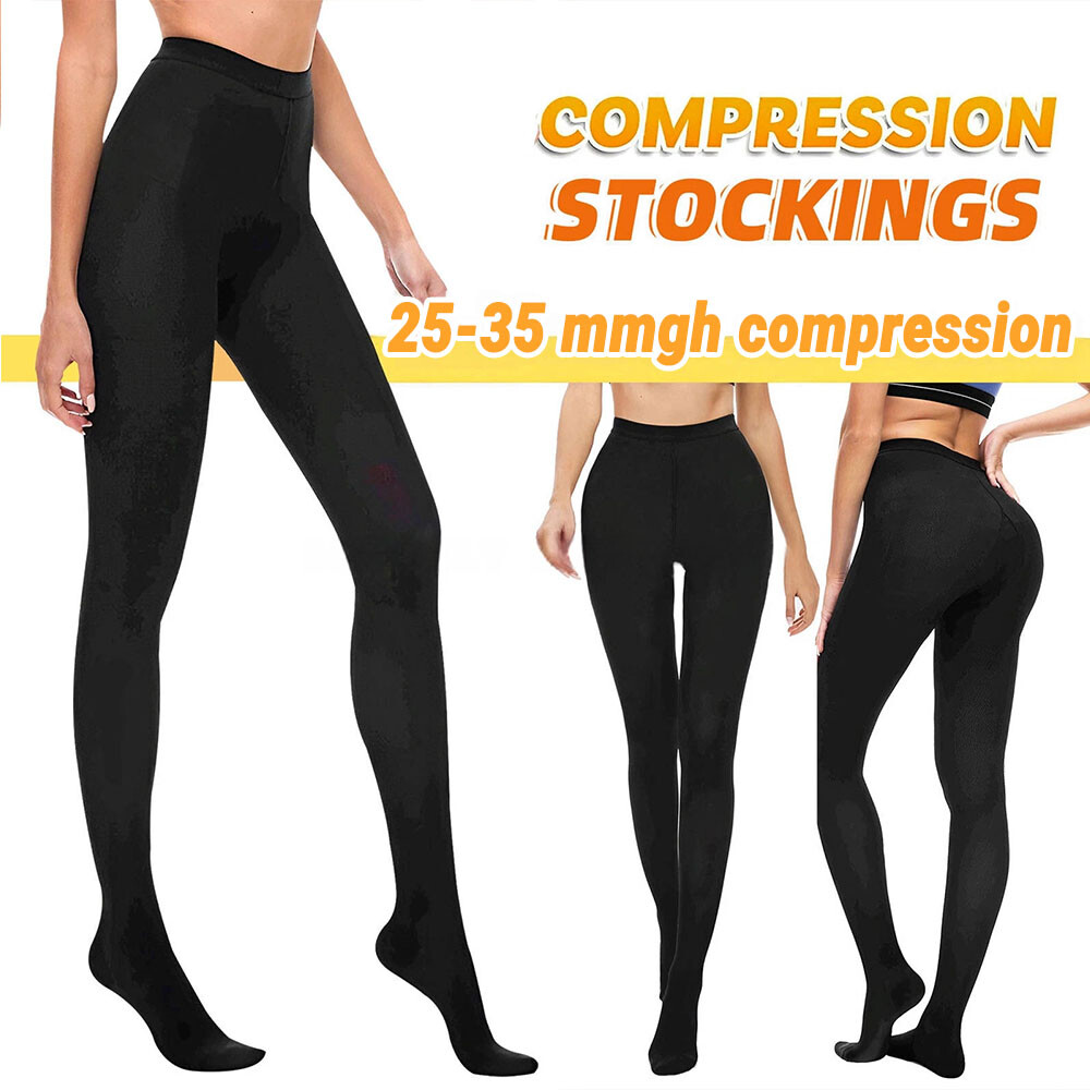 25-35mmHg Compression Pantyhose Closed Toe Unisex S-2XL Leg Support Relief