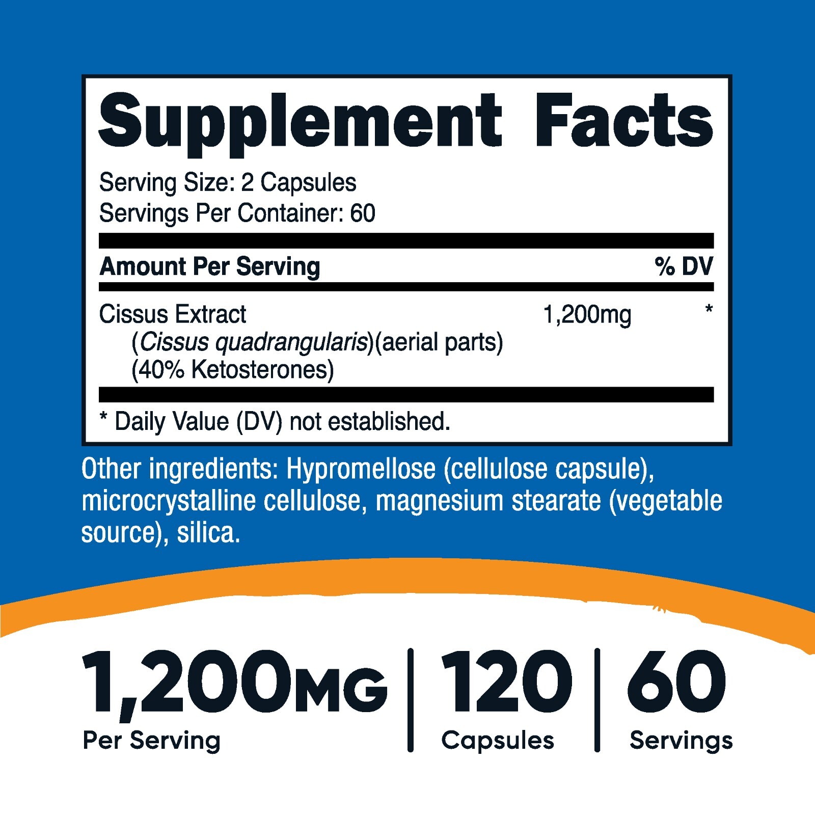 Nutricost Cissus Quadrangularis (600mg) 120 Capsules