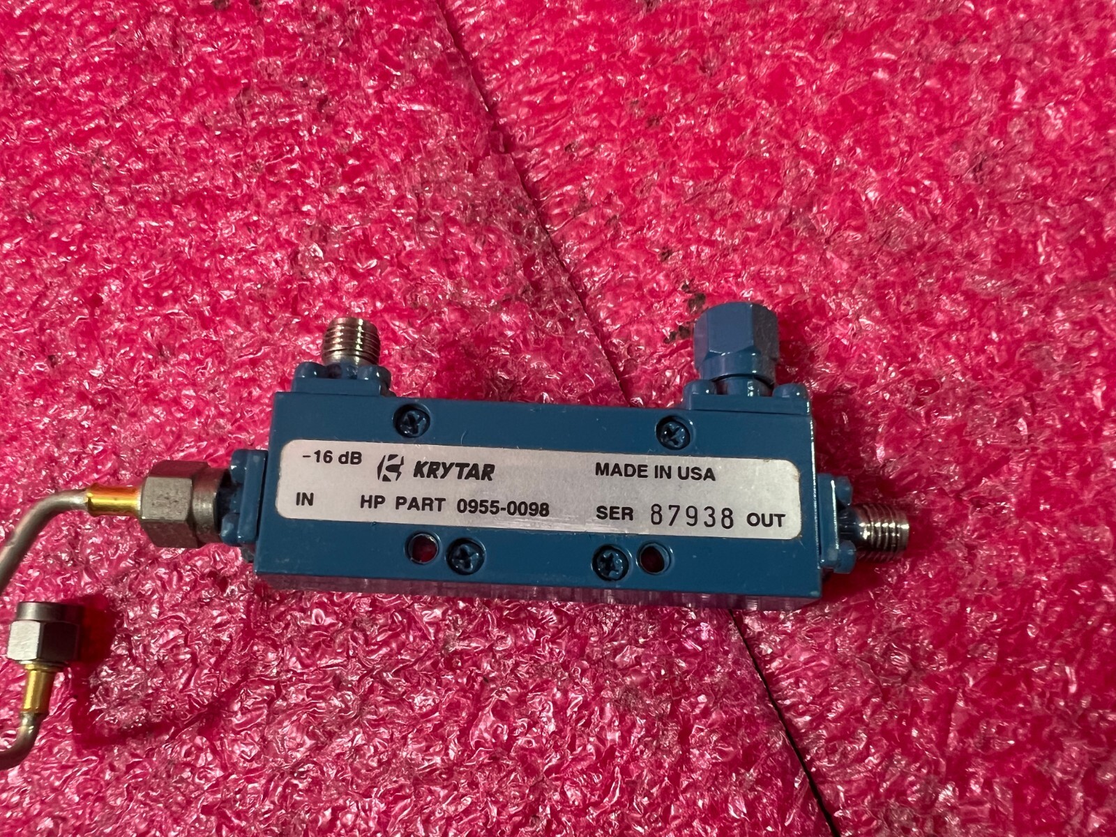 HP 8594E Spectrum Analyzer Part 0955-0098 KRYTAR 16 db