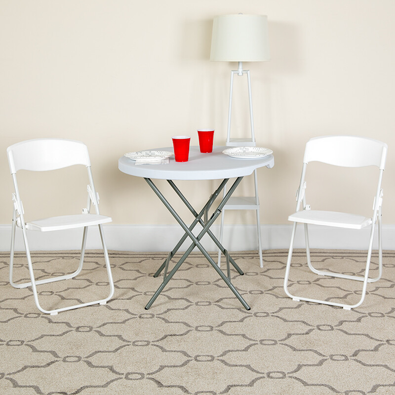 White Plastic Folding Chair