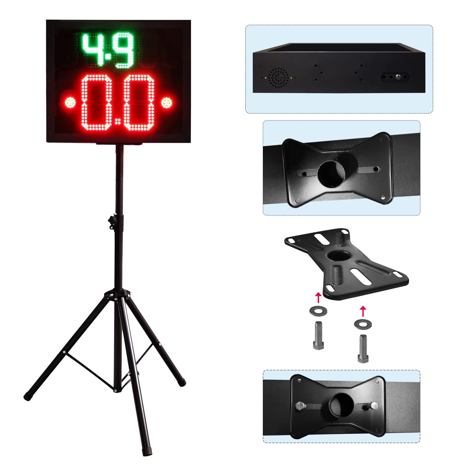 2 Units Basketball Timer Shot Clock & Controller,14/24 Seconds Countdown Cloc...