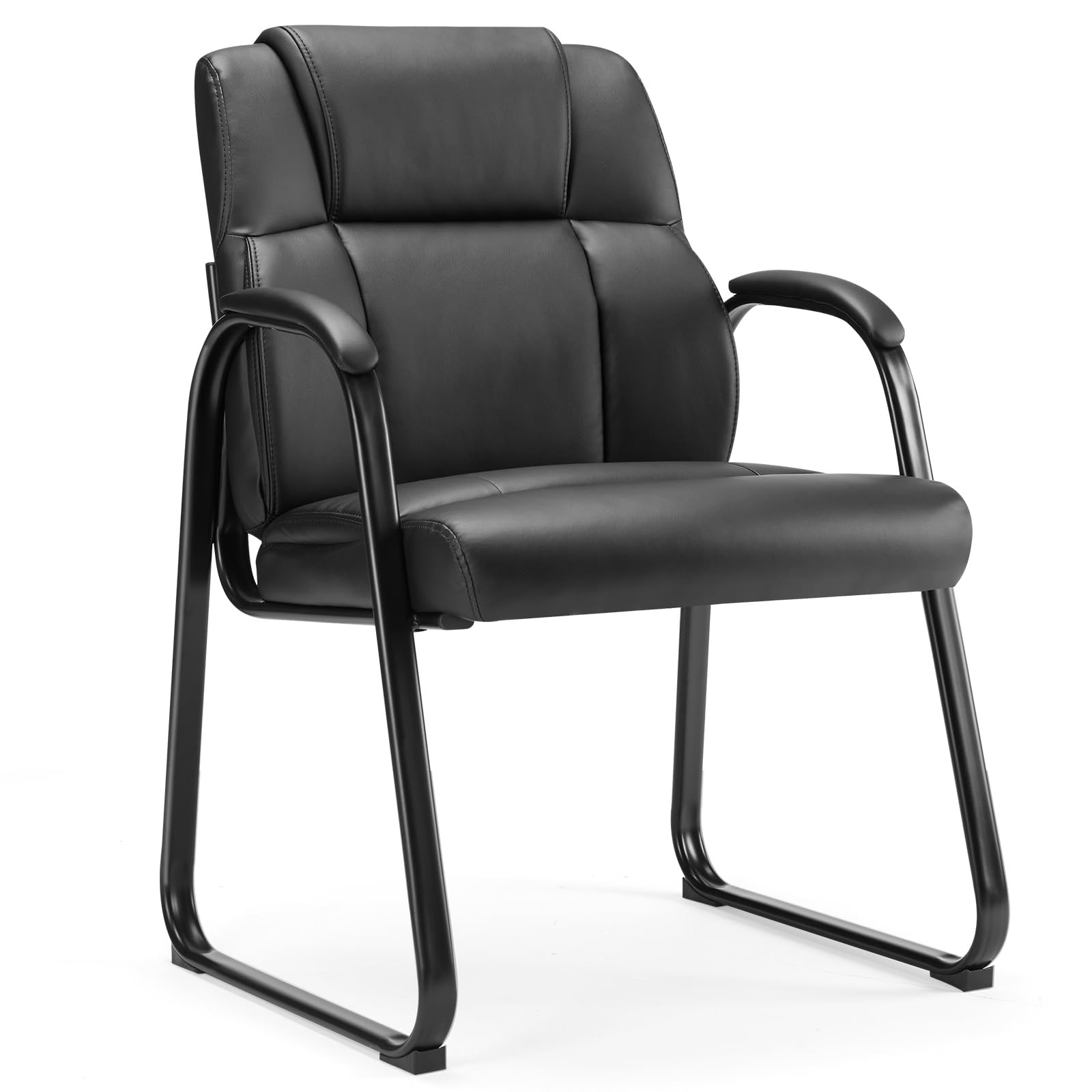 Waiting Room Guest Chair Set of 2, Stationary Office Reception Chairs No Whee...
