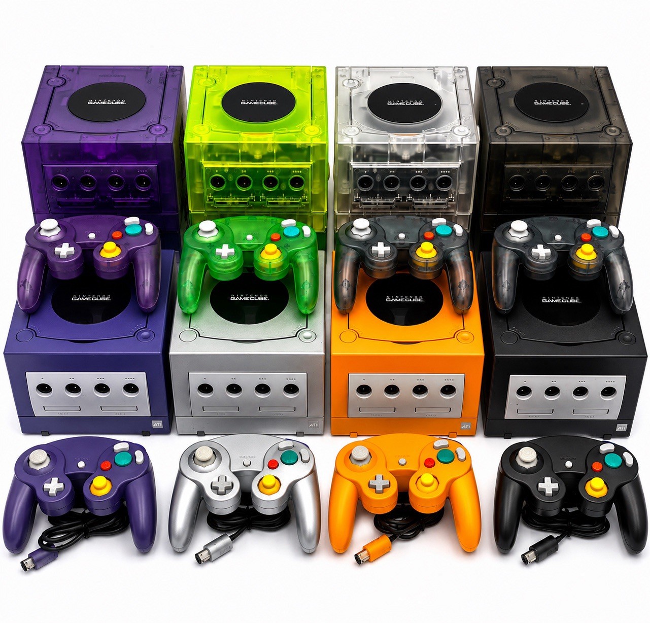 Nintendo GameCube Console NGC Console Various Colors + Controller + Wires Bundle