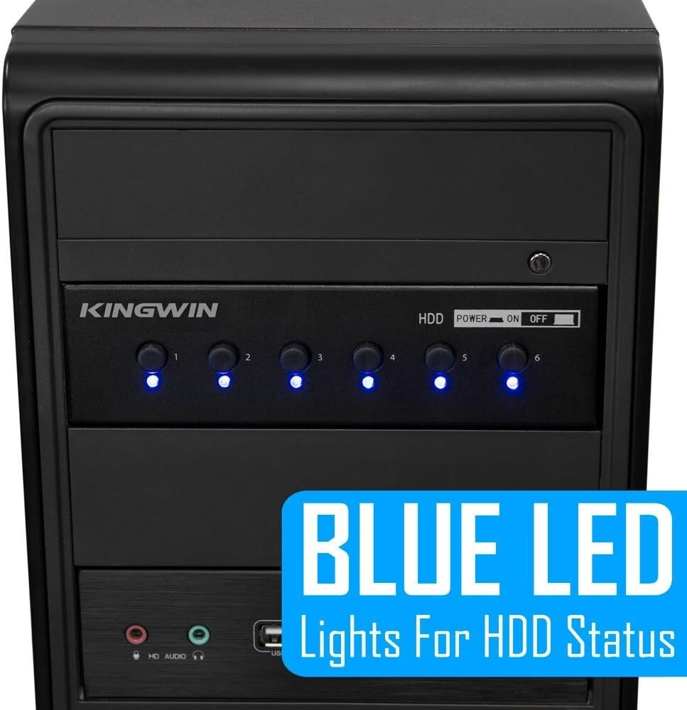 SATA HDD Power Switch Module - Control Up to 6 Drives with Blue LED Status