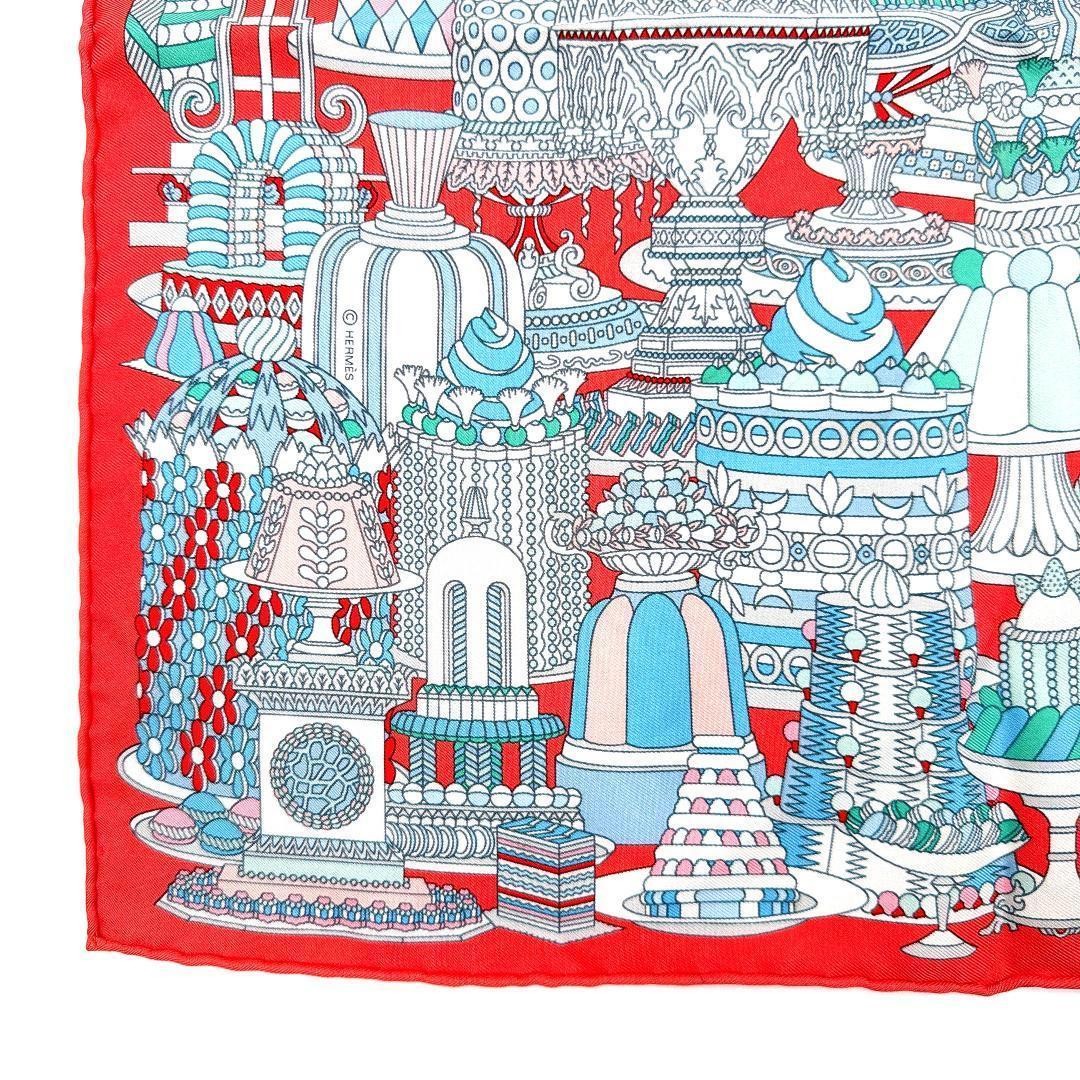 Extreme Hermes Carre 45 Patisserie Française Scarf Silk