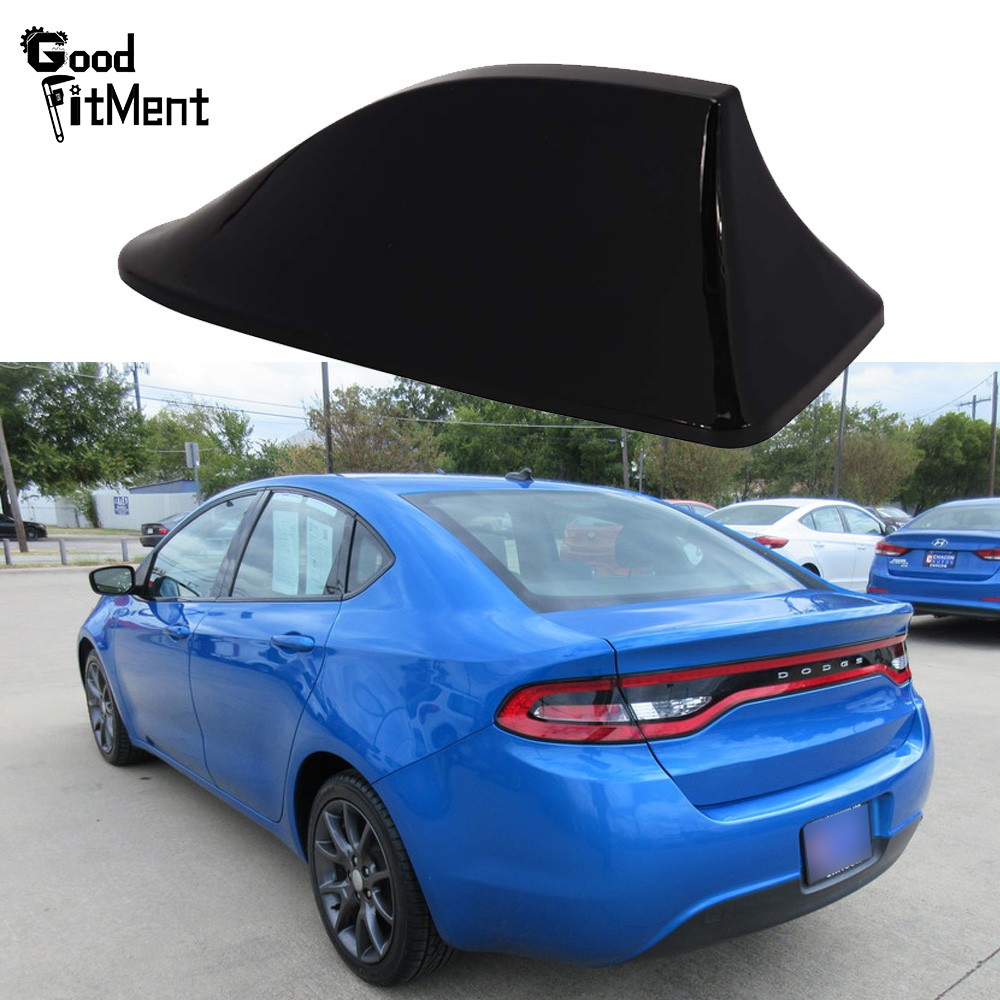 For Dodge Dart Black Shark Antenna Fin Roof Aerial Base Radio AM/FM Signal Cap