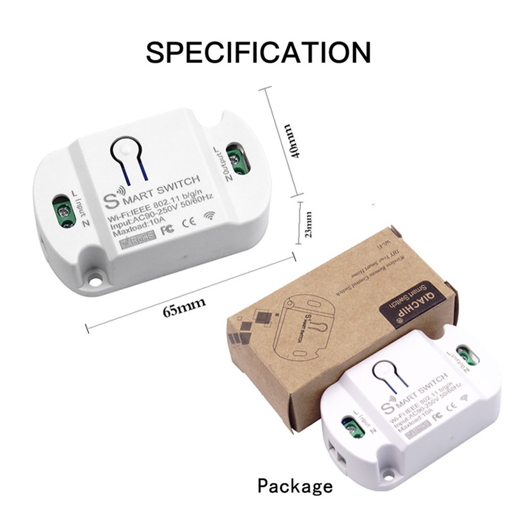 10A Wifi Switch App Timer for Smart Home Automation Voice Controller