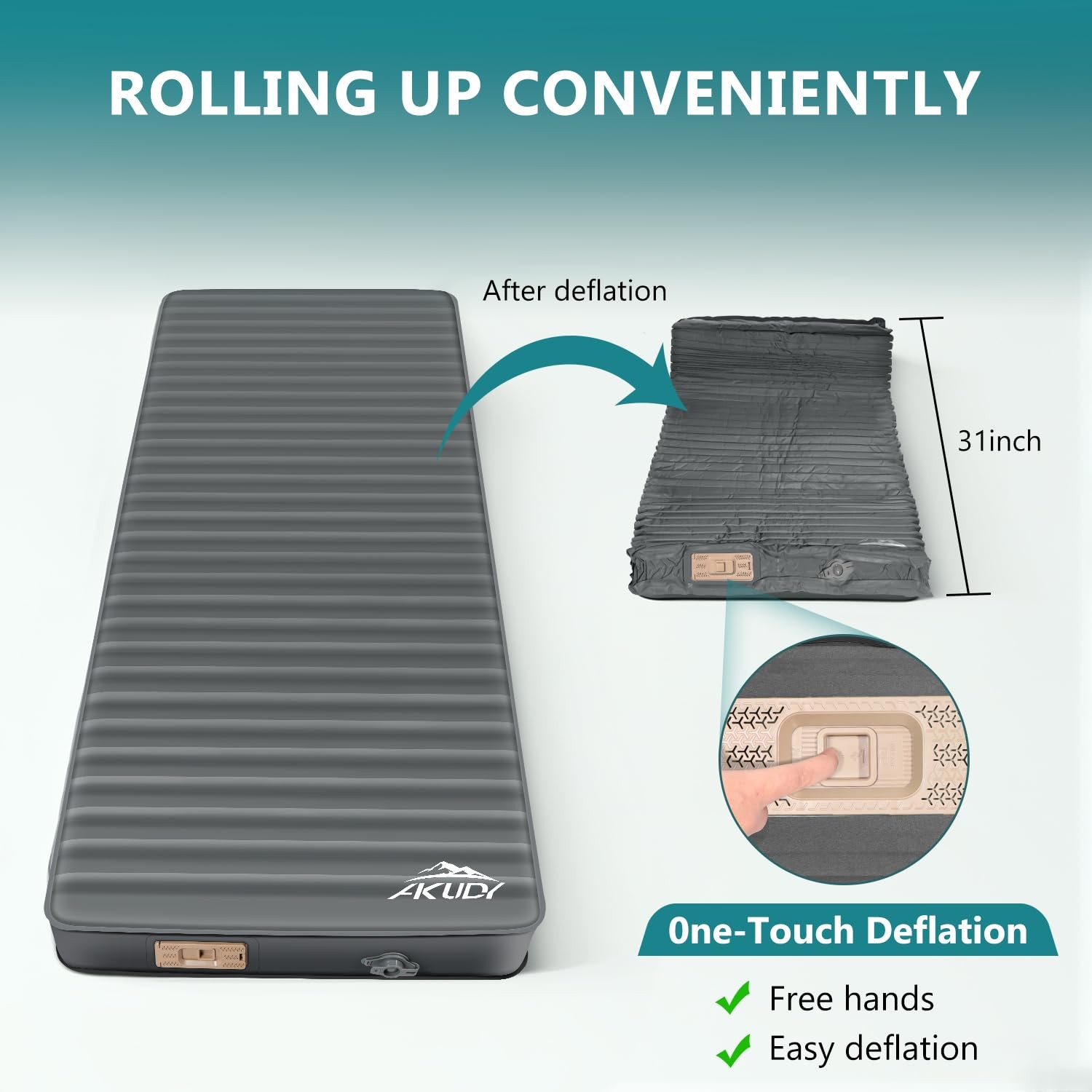 Self Inflating Sleeping Pad with Electric Pump