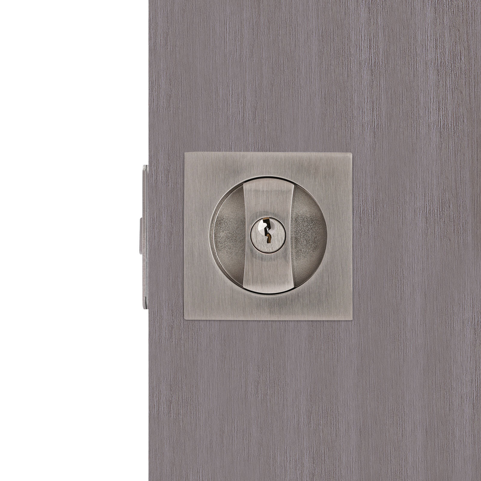 Cavity Sliding door Lock Privacy Function Entry lock Silver Square