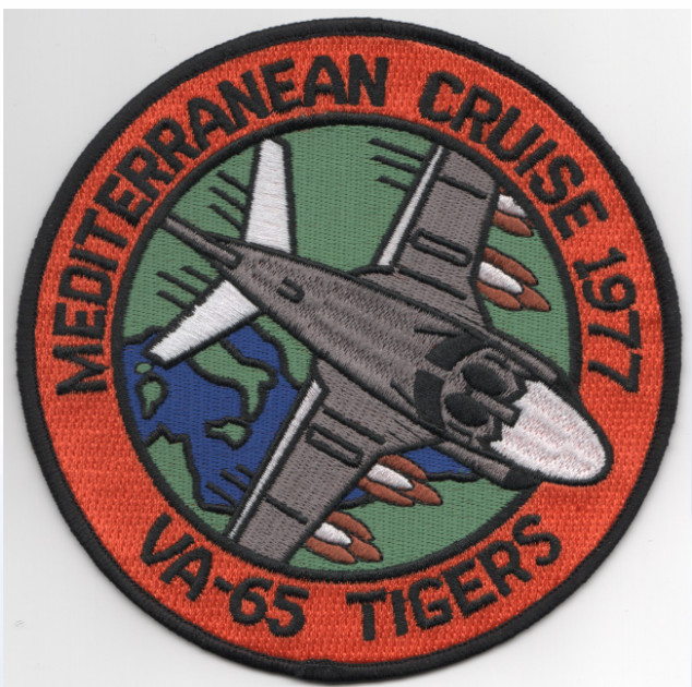 5.25" NAVY VA-65 SQUADRON 1977 MED CRUISE EMBROIDERED PATCH