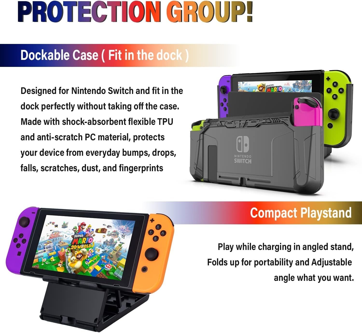 Nintendo Switch Accessories Bundle, Kit with Carrying Case, Screen Protector