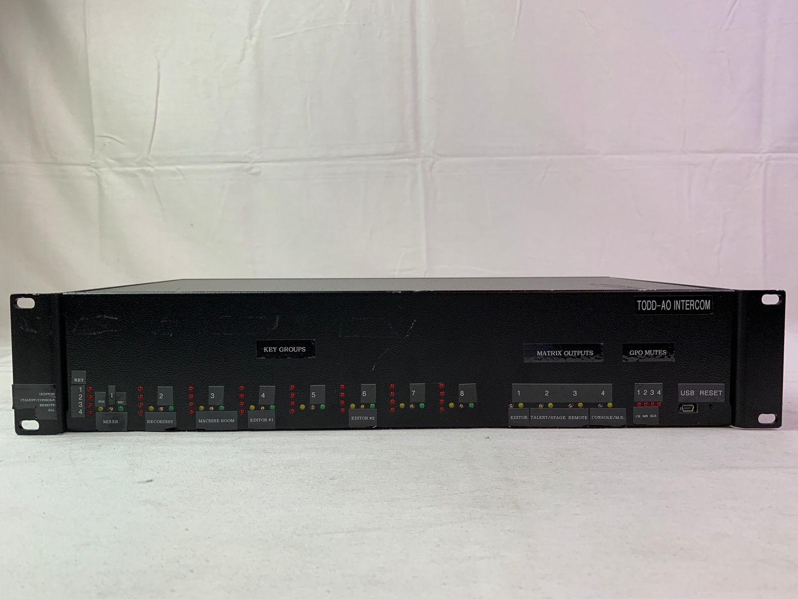 TODD-A0 Intercom Editor Talent Stage Console Remote Matrix Outputs GPO Mutes
