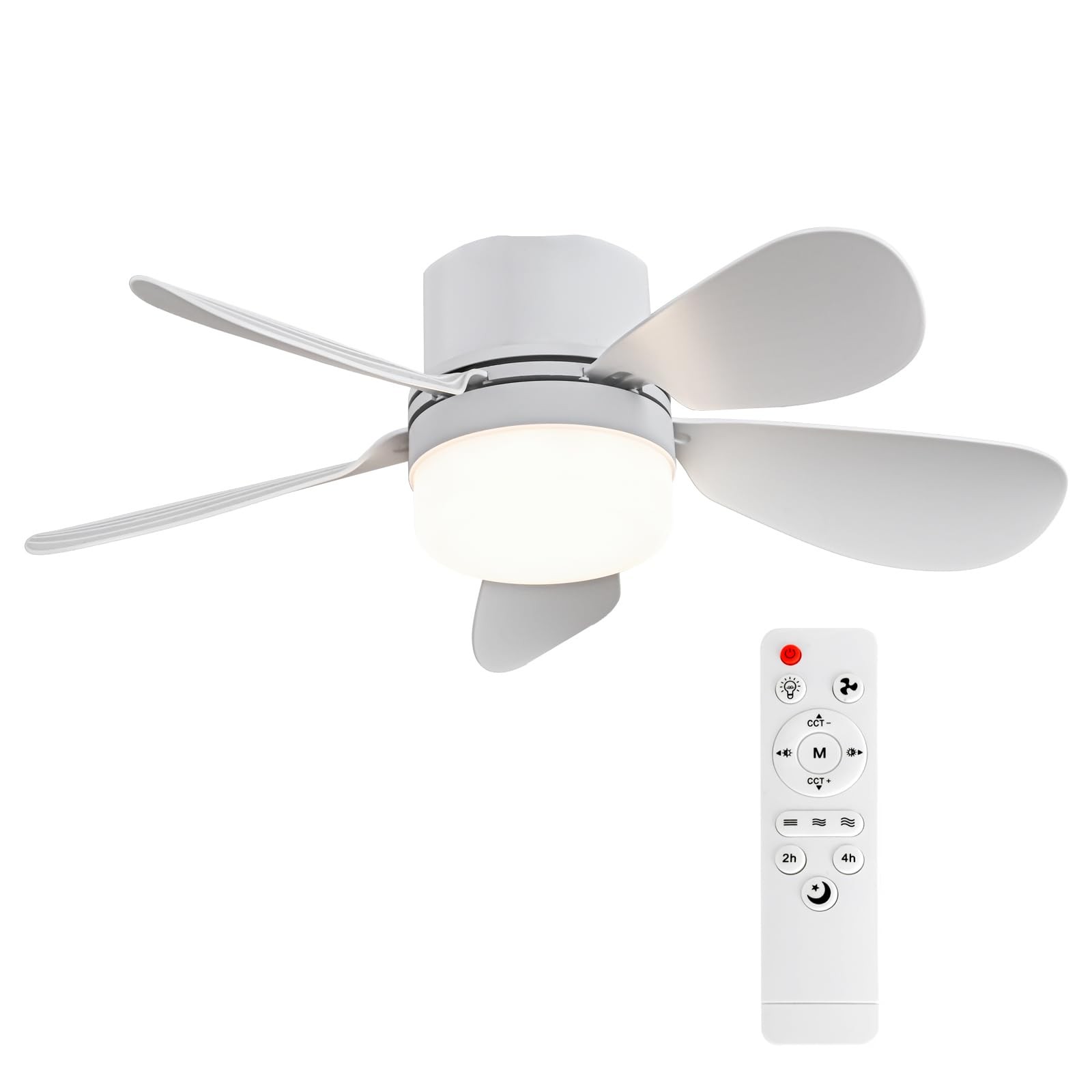 Ventilador de techo portátil pequeño con luz y control remoto Socket Breeze
