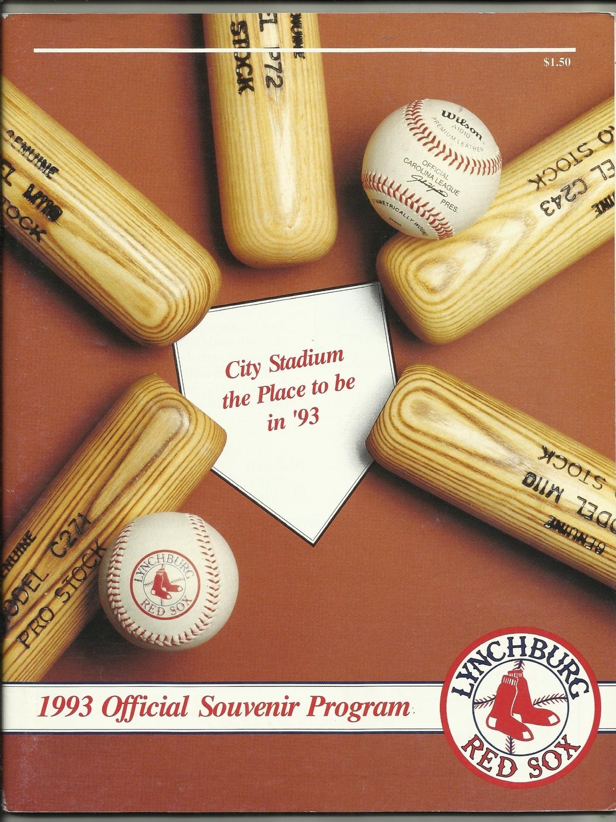 1993 Lynchburg Red Sox Minor League Program  EX