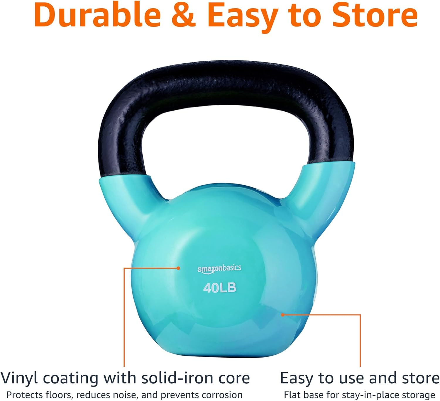 Durable Vinyl Kettlebell for Strength Training and Home Workouts