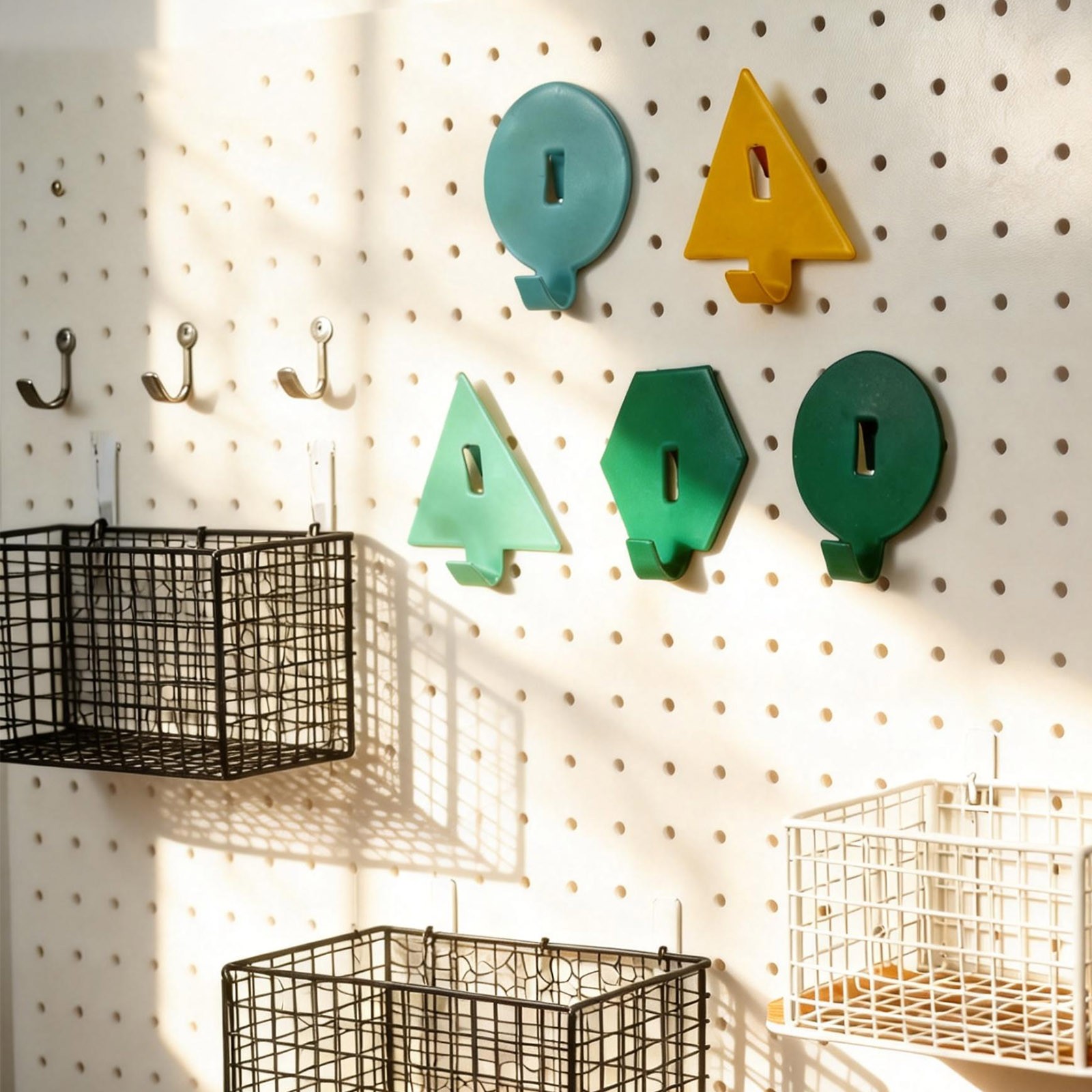 20Pcs PegBoard Hooks, 2" U Shape Study Peg Hooks for Wall Organizer, Black