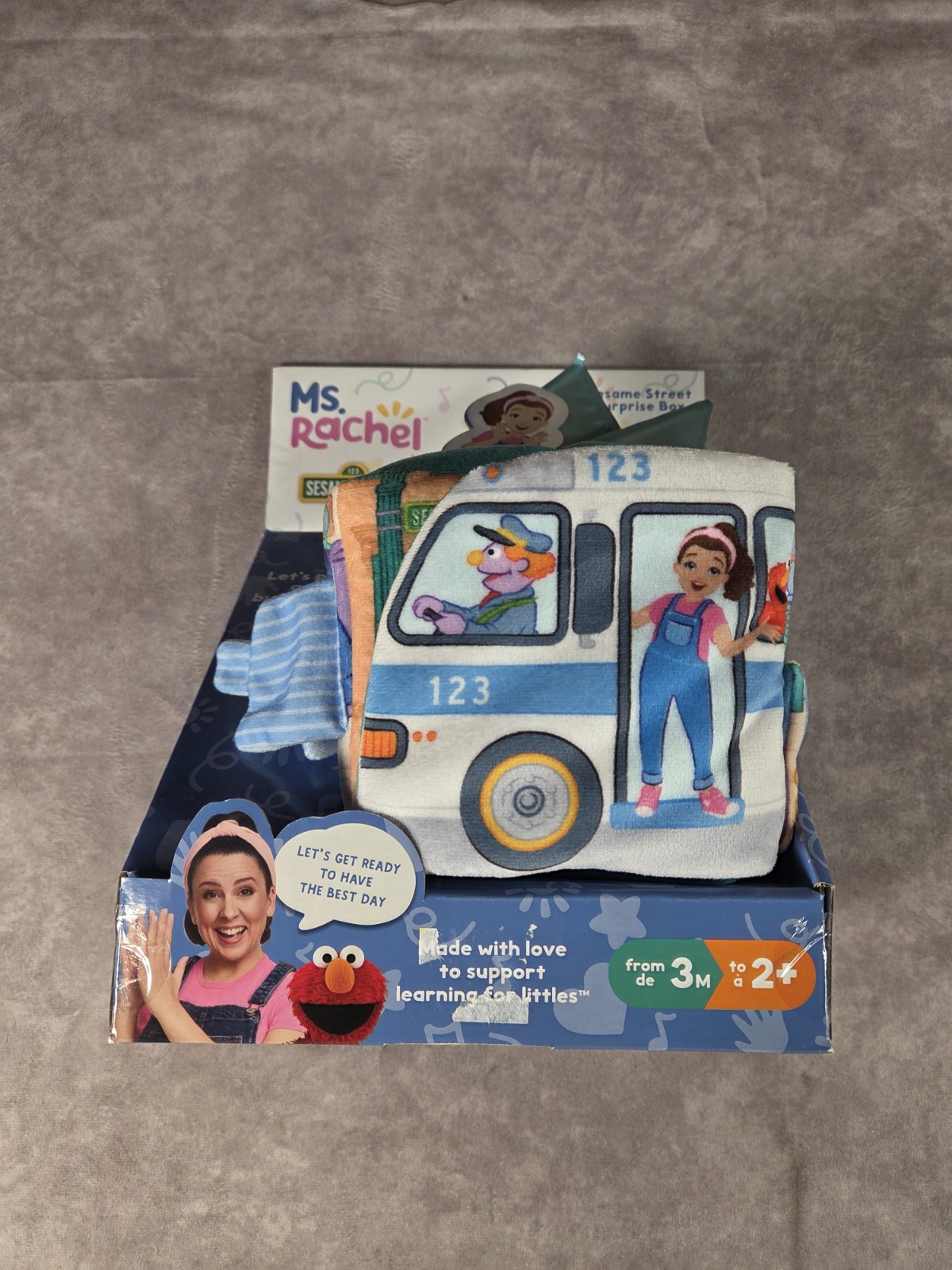 NEW Ms. Rachel Sesame Street Surprise Learning Box with Ms. Rachel & Elmo Plush