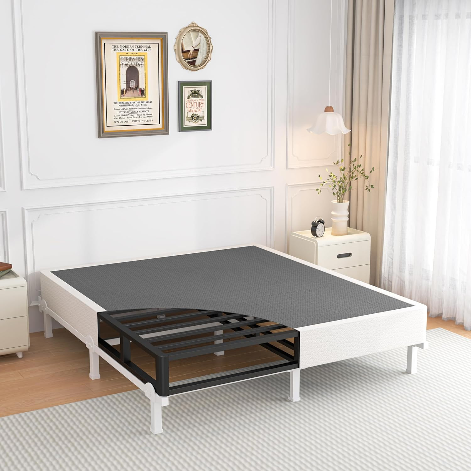 10" King Heavy Duty Metal Box Spring, 3500Lbs Capacity, Easy Assembly
