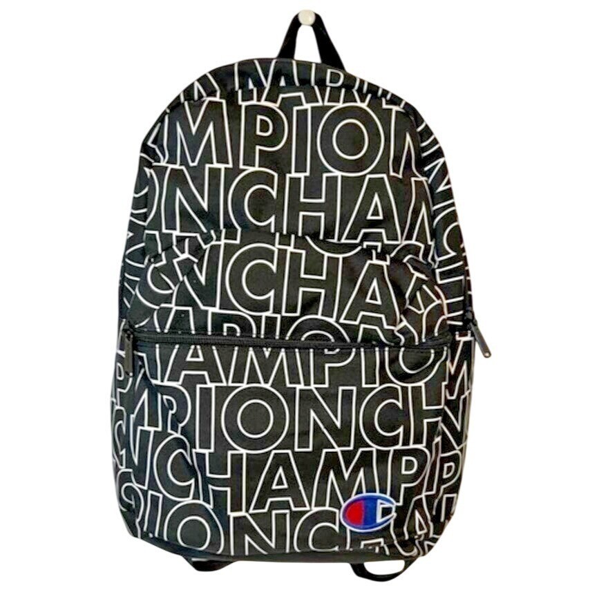 Champion Large Backpack Embroidered C Multi Zipper Pockets Padded Straps College