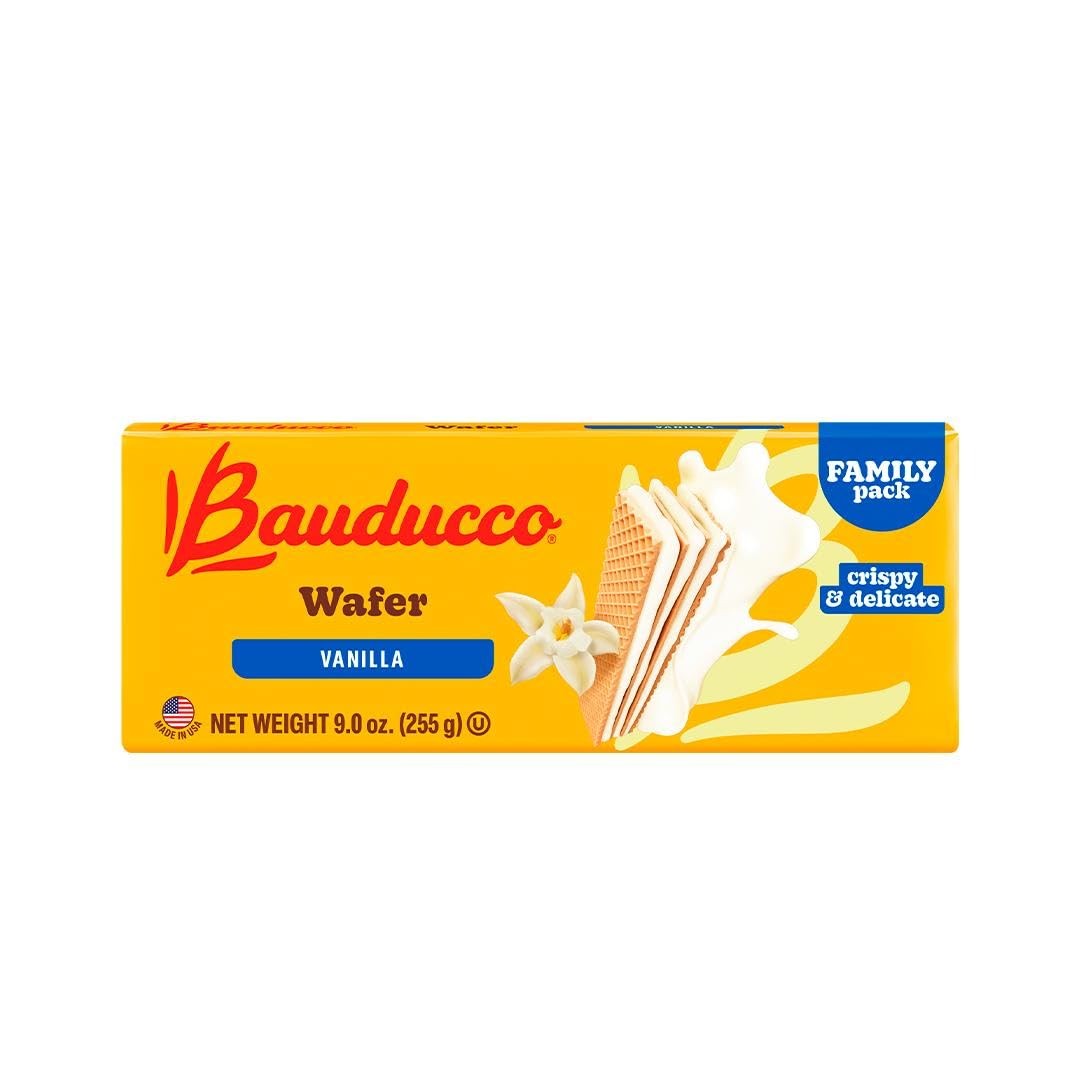 Bauducco Vanilla Wafers - Crispy Wafer Cookies With 3 9.0 oz (Pack of 1)