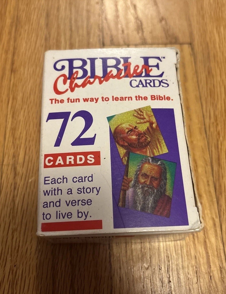 Vintage Bible Character Cards Bible Learning Teacher Quiz 72 Cards Christian