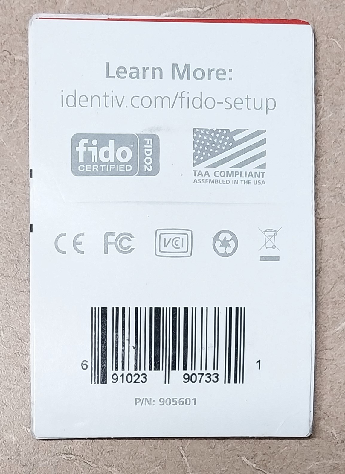 uTrust FIDO2 NFC & USB-A Certified Security Key (Brand: Identiv)