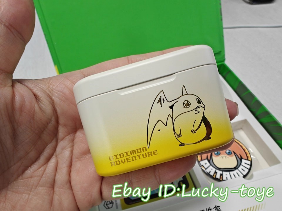 Anime Official Digimon Patamon Clip on Wireless Bluetooth Earphone Gift Box