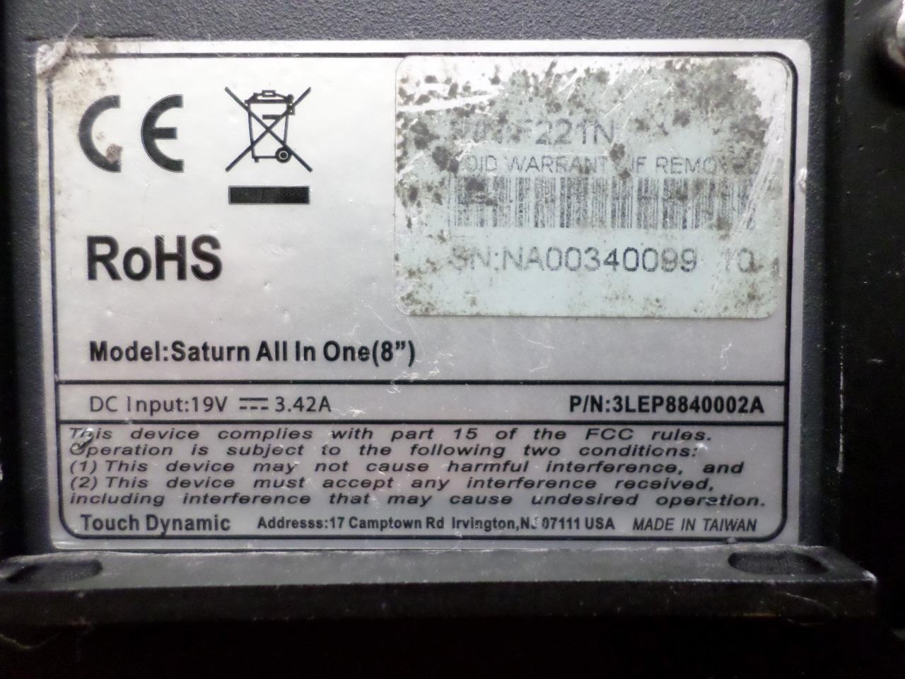 Saturn 8 J1900 & Saturn All-In-One 8" POS Computers