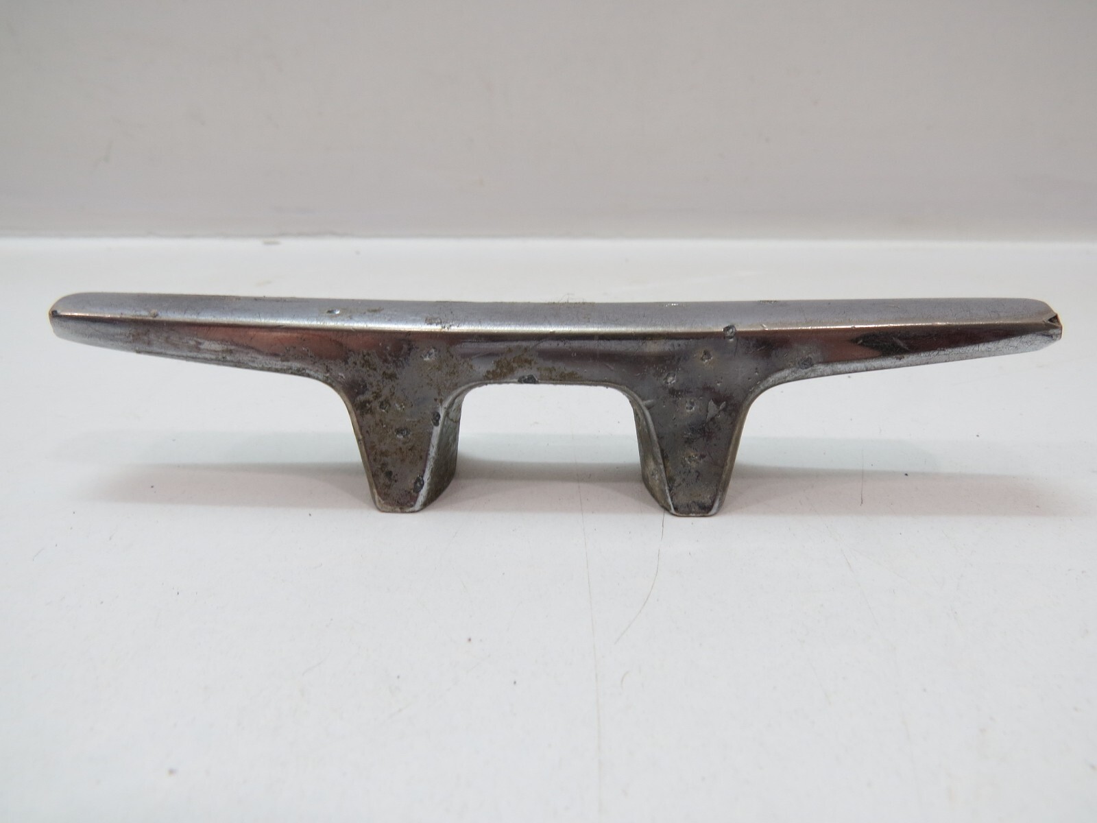 6 INCH OLD CHROME BOAT DOCK CLEATS (D2A717C)