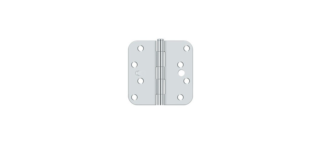 Deltana S44R526-SEC 5/8 Plain Bearing Full Mortise Security Hinge Corner Chrome