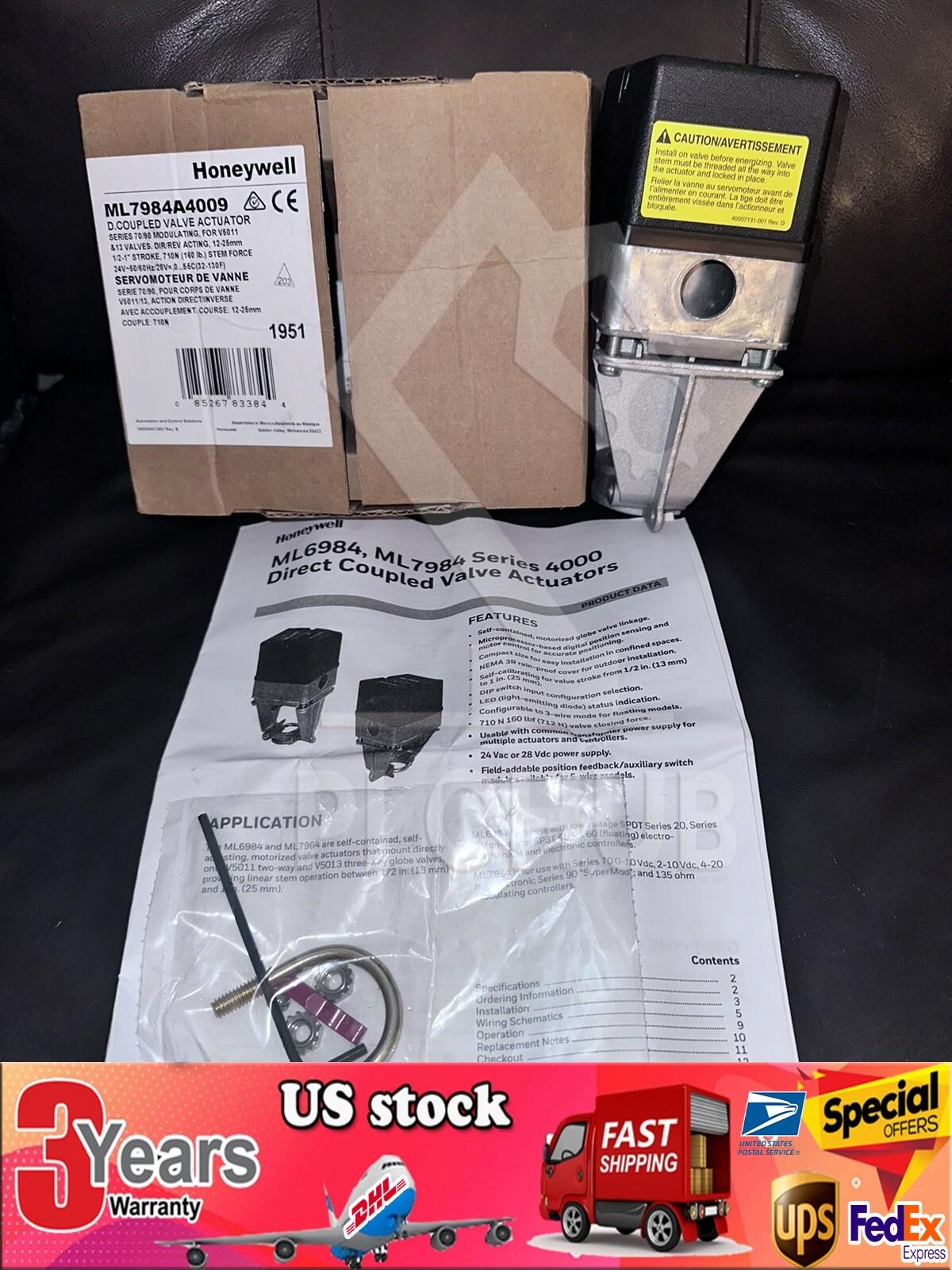Honeywell ML7984A4009 Linear Stroke Valve Actuator