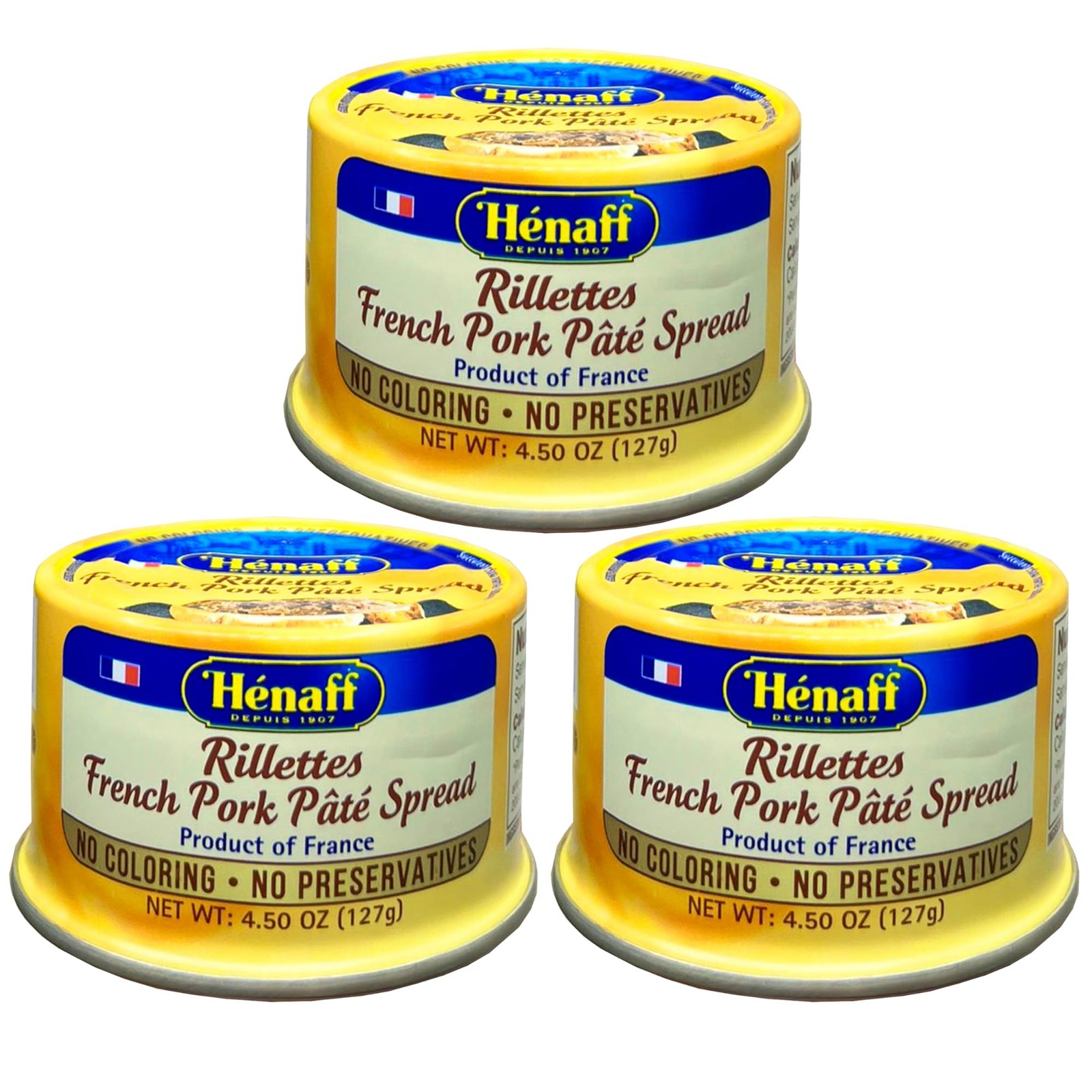 From France Henaff French Pork Pate Spread 127 gr Pack of 3