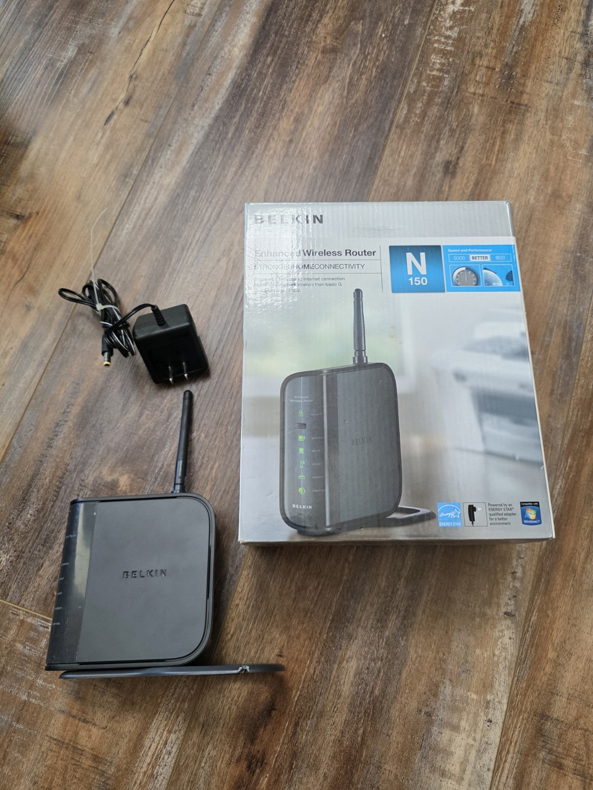 Belkin N150 Wireless N Router 150Mbps 4-Port - Part No. F6D4230-BC (RJ45 Uplink)
