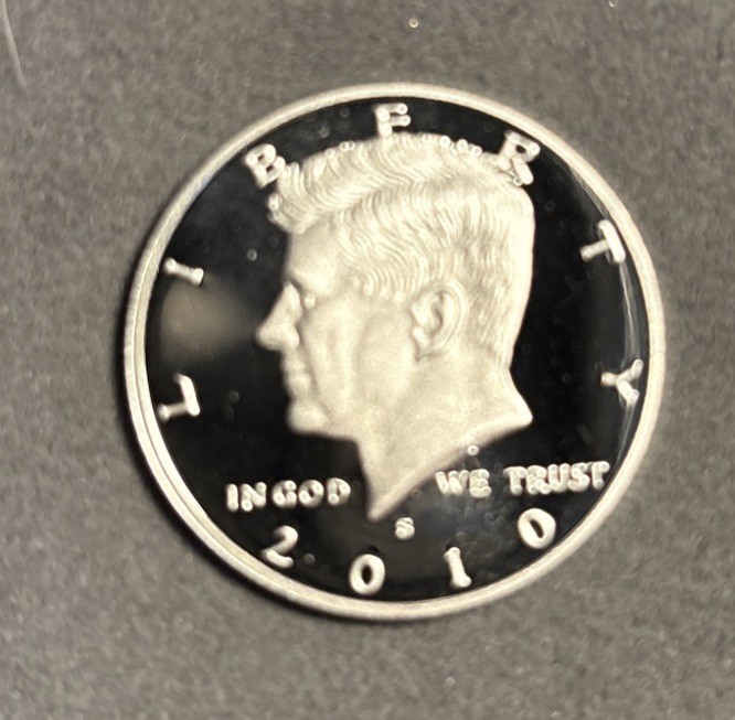 2010 S Kennedy Half Dollar Silver PROOF .900 Fine 90% Silver 50c San Francisco