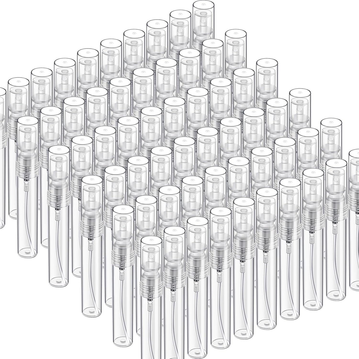 60PCS 2/5Ml Mini Spray Bottle, Mini Clear Plastic Spray Bottle Empty, Fine Mist