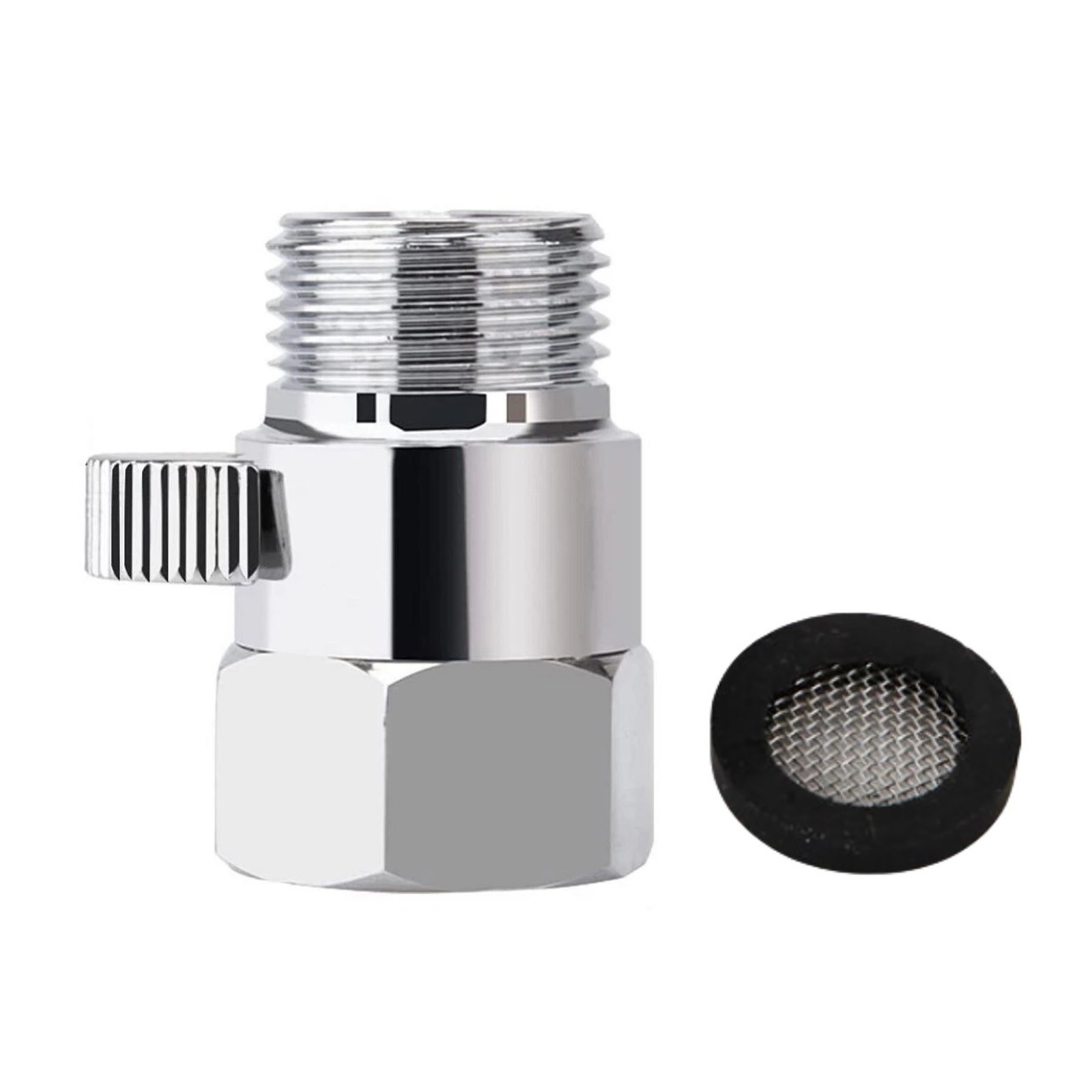 Silver Quick Control Adapter 1pcs Shower Shut-Off Valve Brass Water Saving