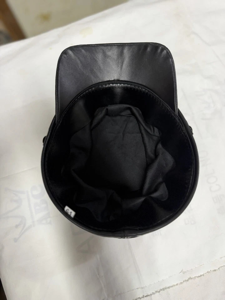 American Civil War Kepi leather cap, extraordinary craftsmanship.