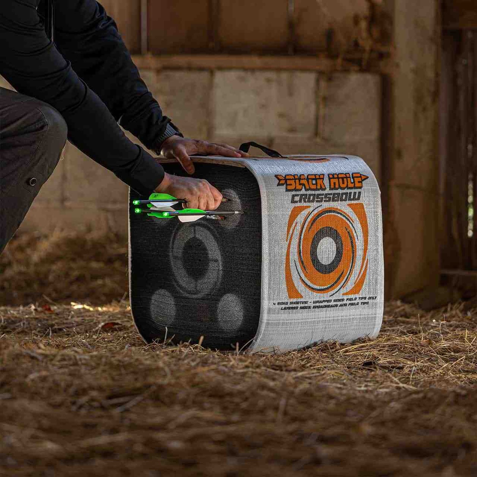 Black Hole 4-Sided Crossbow Archery Target, Stops All Field Points & Broadheads