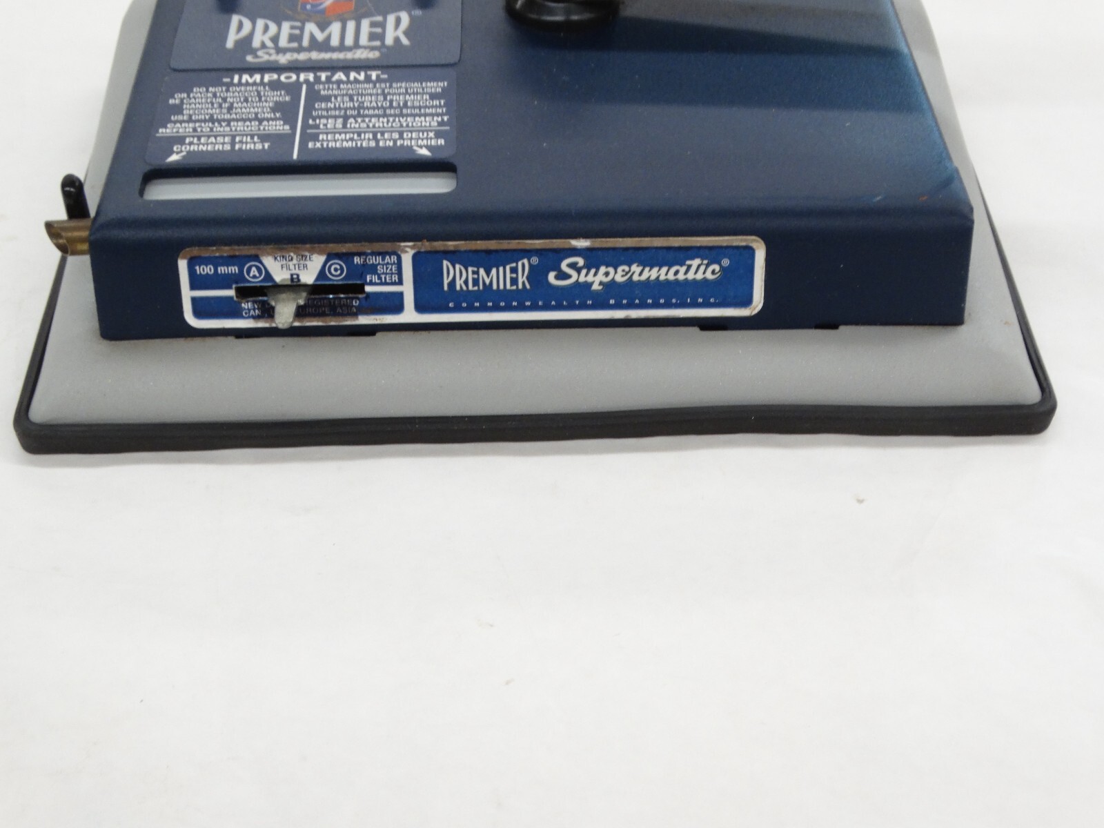 PREMIER Supermatic Cigarette Injector Machine Makes 100mm Regular & King Size