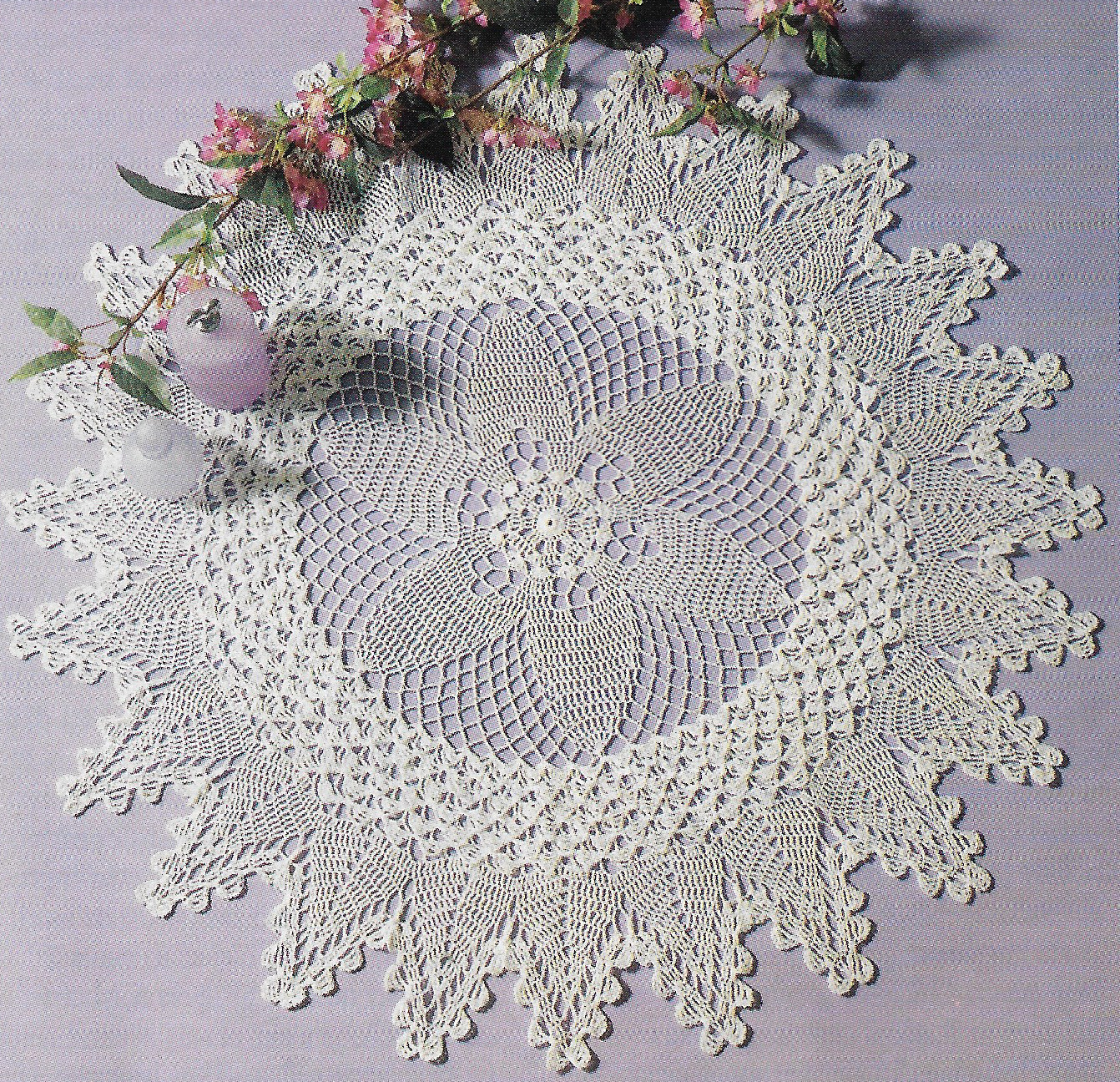Passion Flower Doily crochet pattern instructions
