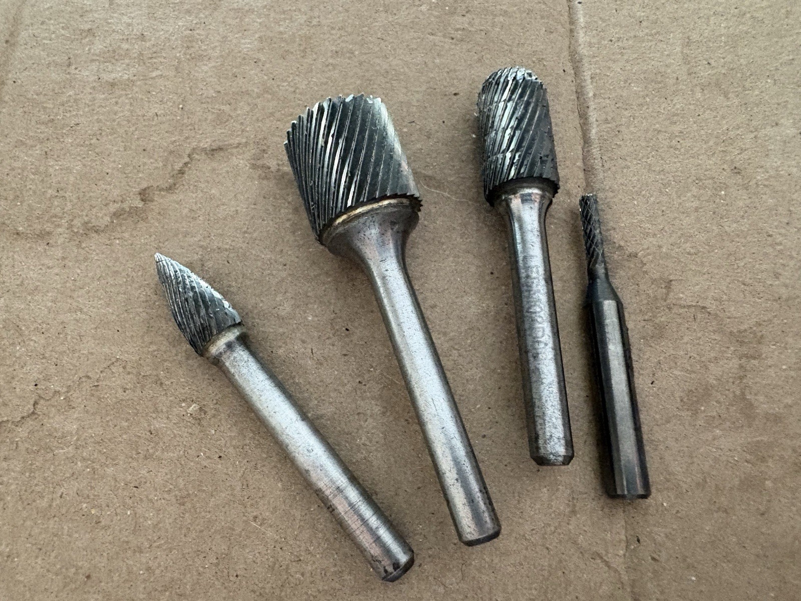 4pc Carbide Burr Set 1/4" Shank US Army USA Made