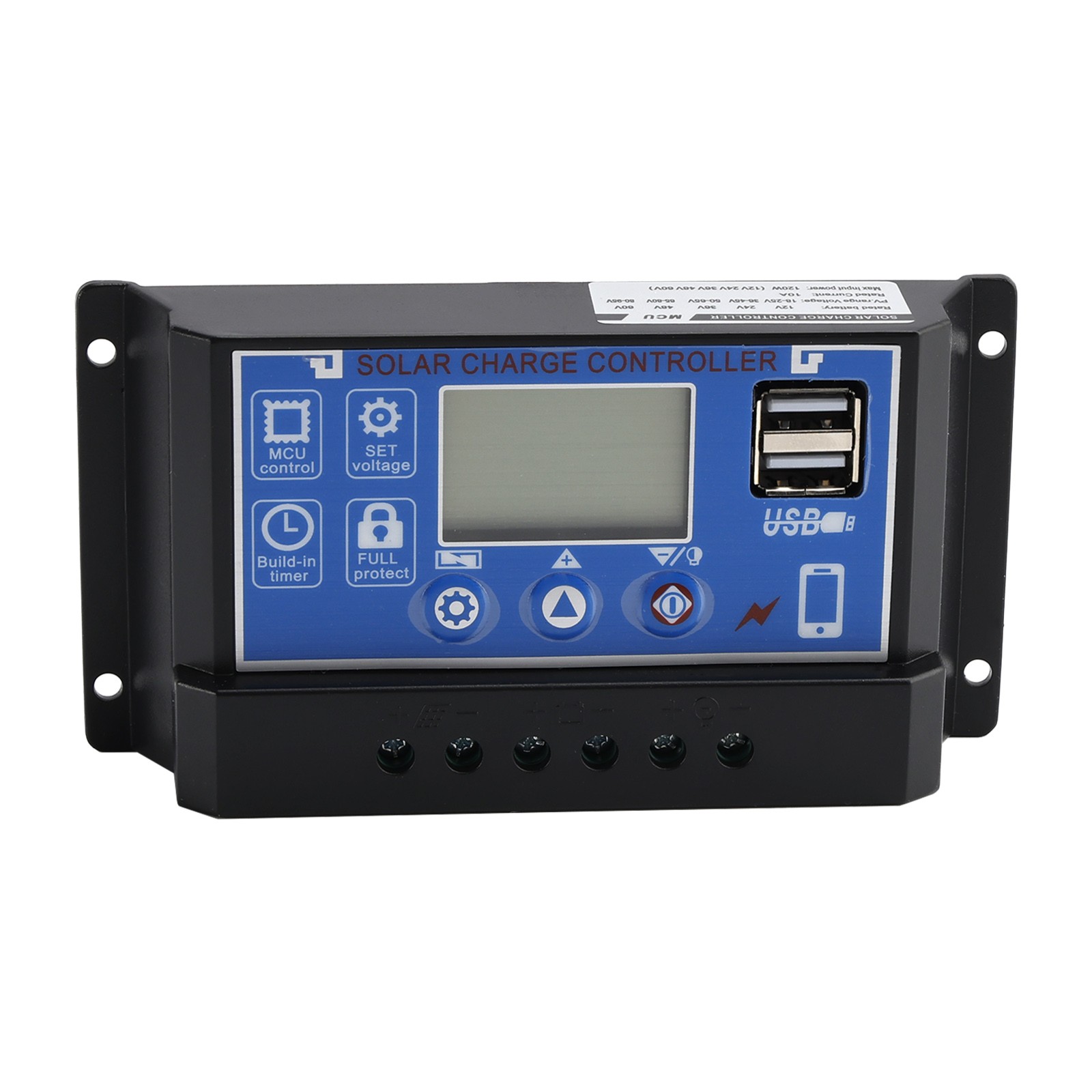 40A PWM Solar Controller Display Current Solar Street Light Controller 0V Start