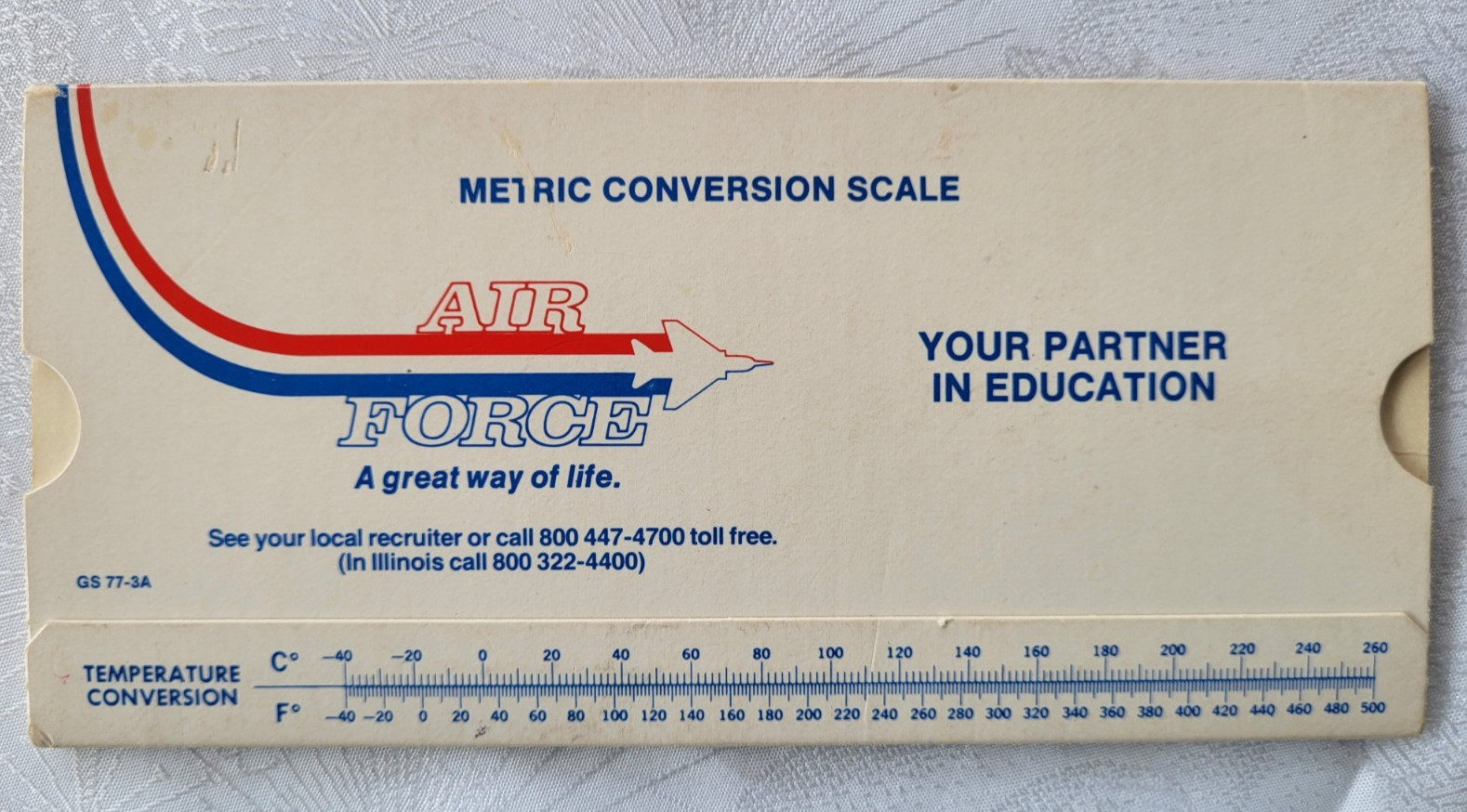 Metric Conversion Scale Air Force Advertising Piece